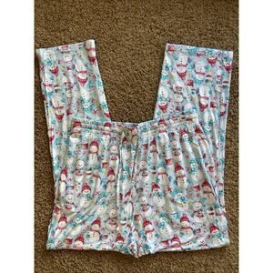 Birdie Bean Snowman Cocoa Holiday Christmas Viscose Bamboo Pajama PJ Pants Large